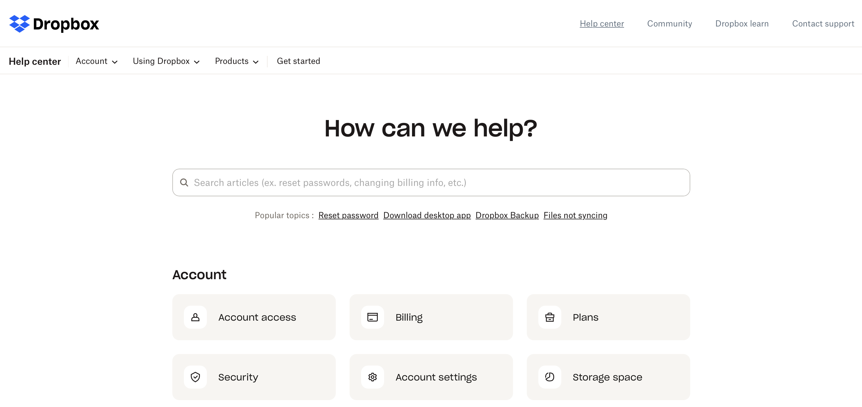 Dropbox-knowledge-base